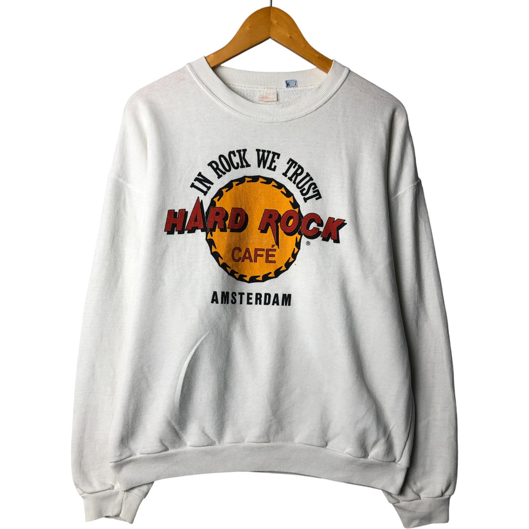 Hard Rock Cafe Advertising Sweatshirt, Men's Size L cotton white type Vintage Second Hand