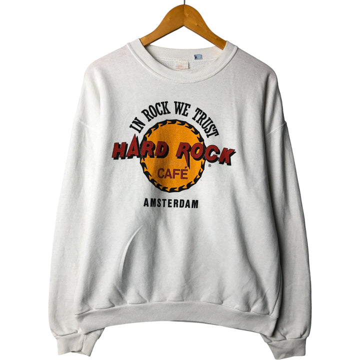 Hard Rock Cafe Advertising Sweatshirt, Men's Size L cotton white type Vintage Second Hand