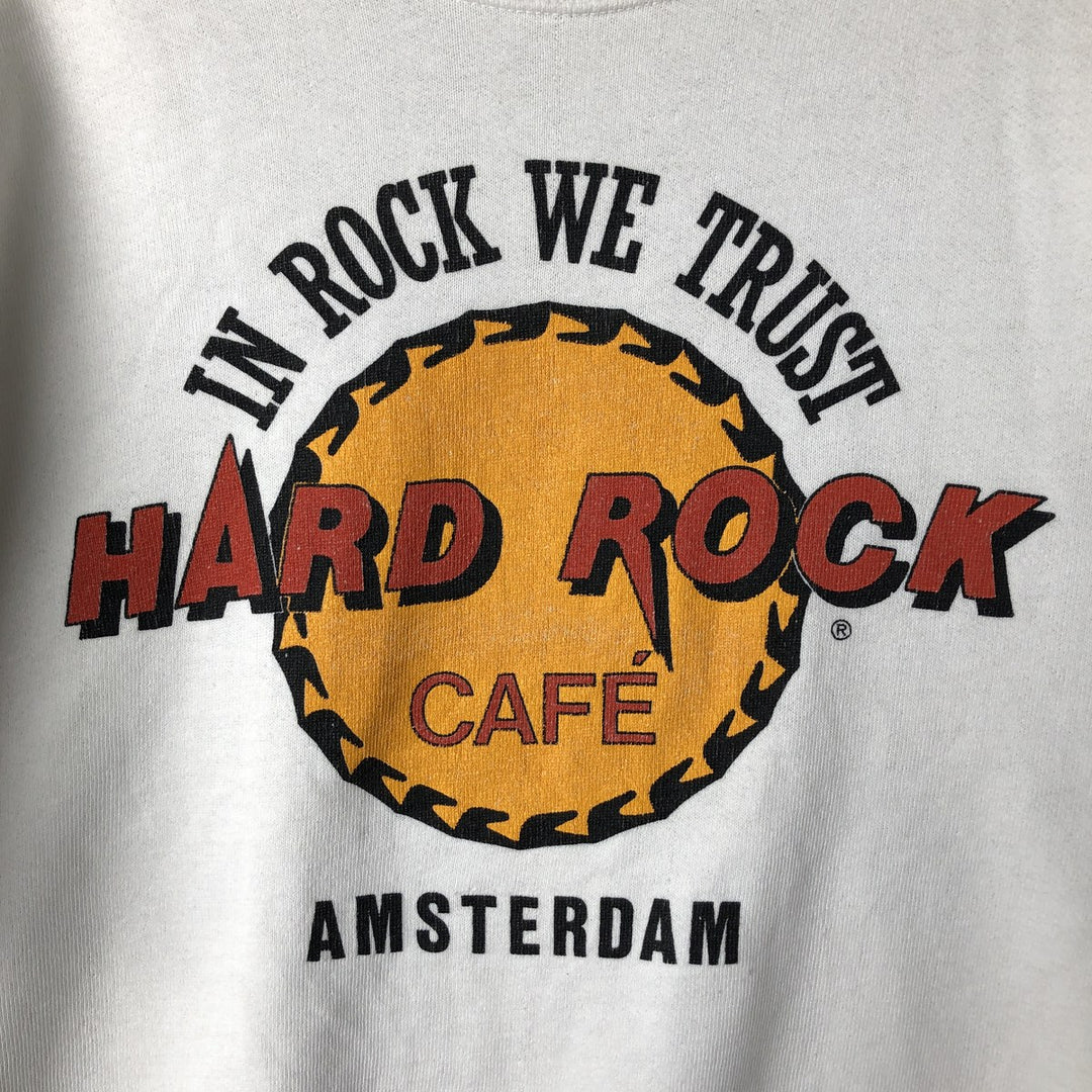 Hard Rock Cafe Advertising Sweatshirt, Men's Size L cotton white type Vintage Second Hand