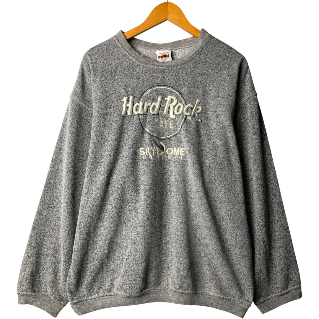 Vintage 90'S Hard Rock Cafe Advertising Sweatshirt, Made in Canada, Men's Size XL unclear gray type Vintage Second Hand
