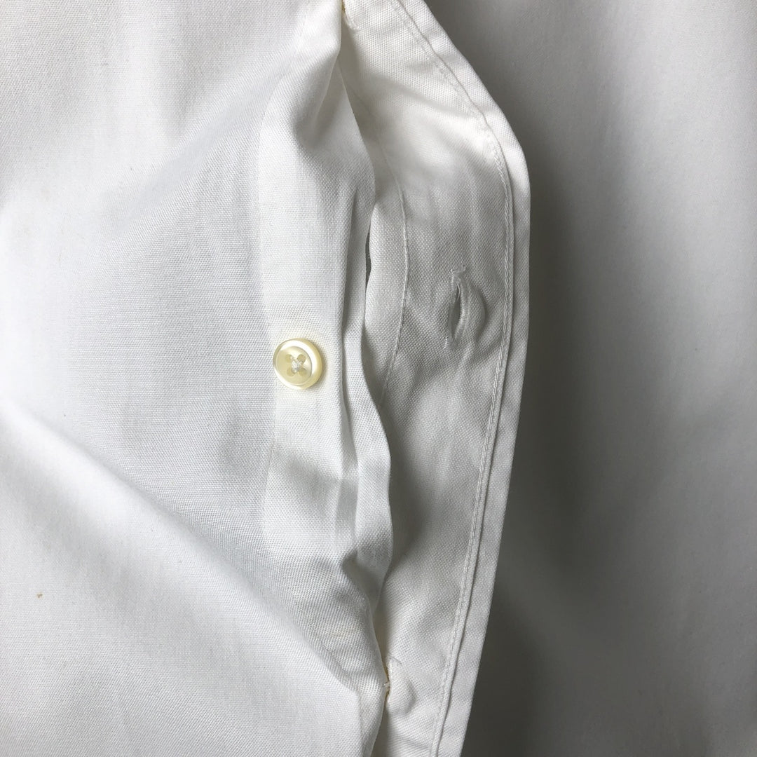 Ralph Lauren Classic Fit Long Sleeve Button Down Shirt Men's M cotton white type Vintage Second Hand