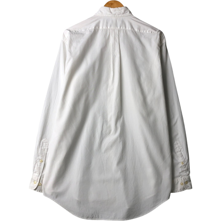 Ralph Lauren YARMOUTH long sleeve button down shirt, men's size M cotton white type Vintage Second Hand
