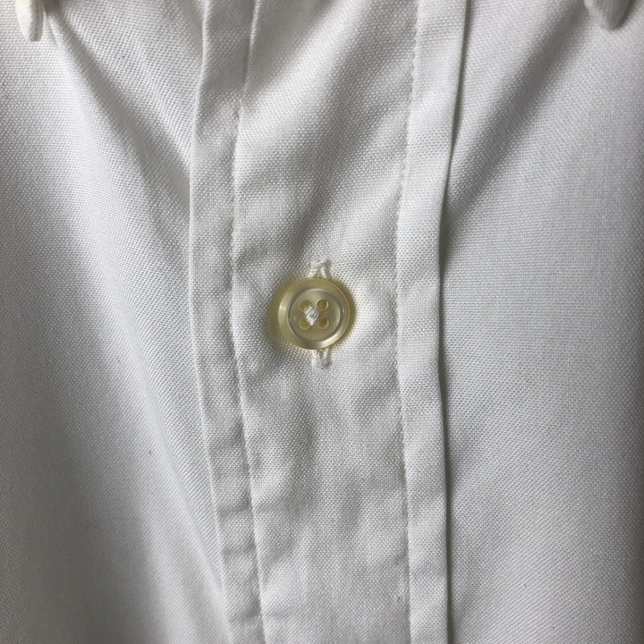 Ralph Lauren YARMOUTH long sleeve button down shirt, men's size M cotton white type Vintage Second Hand