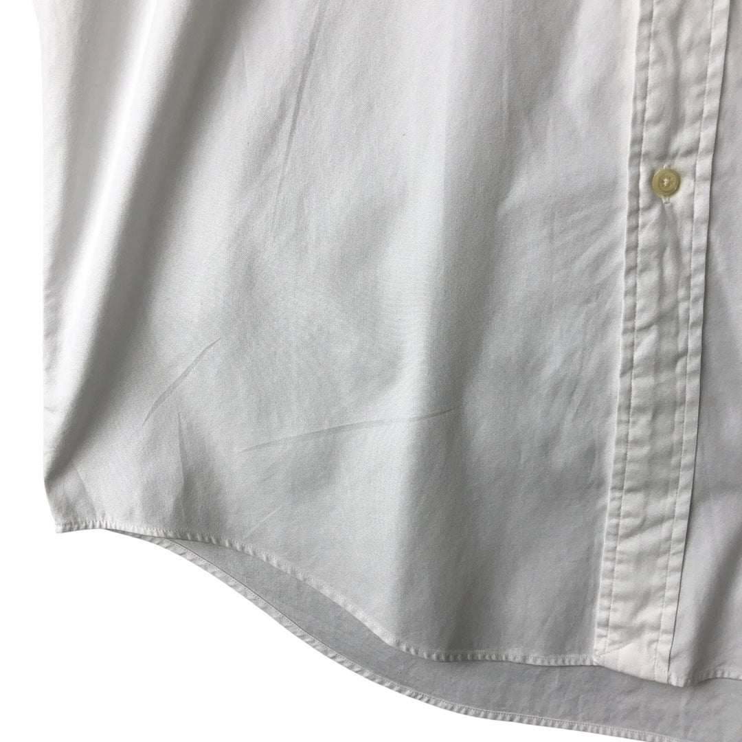 Ralph Lauren YARMOUTH long sleeve button down shirt, men's size M cotton white type Vintage Second Hand
