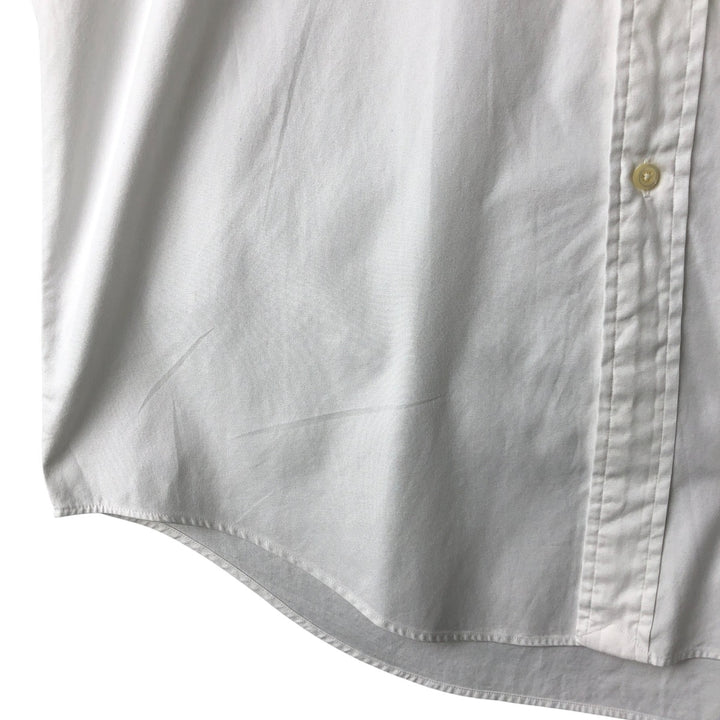 Ralph Lauren YARMOUTH long sleeve button down shirt, men's size M cotton white type Vintage Second Hand