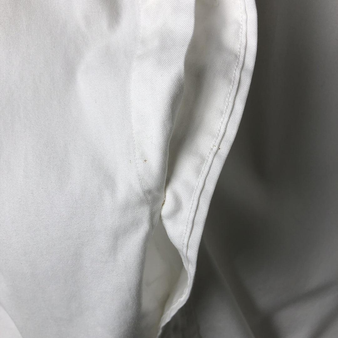 Ralph Lauren YARMOUTH long sleeve button down shirt, men's size M cotton white type Vintage Second Hand