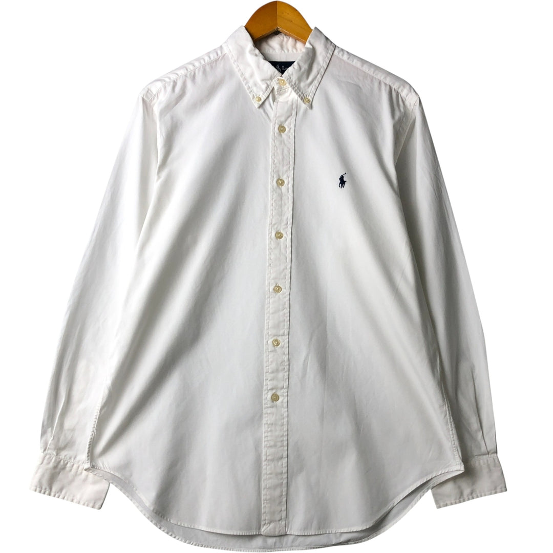 Ralph Lauren Classic Fit Long Sleeve Button Down Shirt, Men's Size L cotton white type Vintage Second Hand