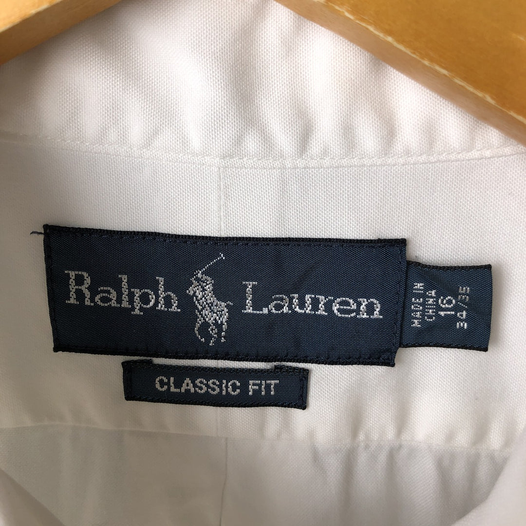 Ralph Lauren Classic Fit Long Sleeve Button Down Shirt, Men's Size L cotton white type Vintage Second Hand