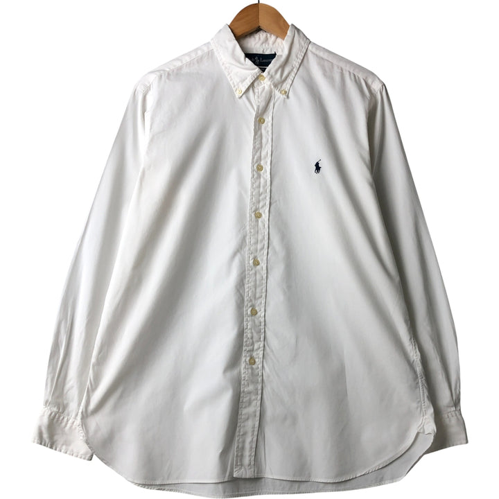 Ralph Lauren Classic Fit Long Sleeve Button Down Shirt, Men's Size L cotton white type Vintage Second Hand