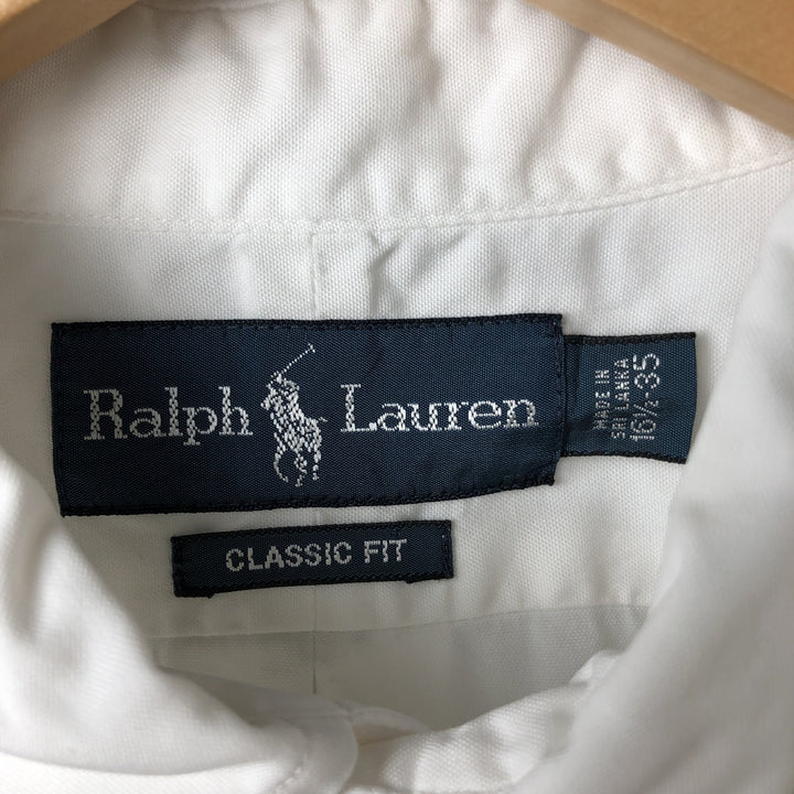 Ralph Lauren Classic Fit Long Sleeve Button Down Shirt, Men's Size L cotton white type Vintage Second Hand