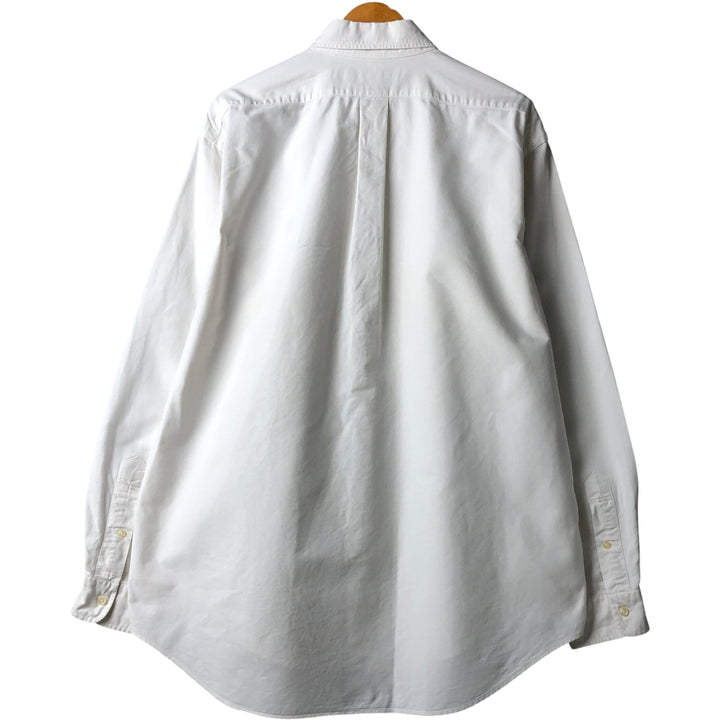 Ralph Lauren YARMOUTH long sleeve button down shirt, men's size L cotton white type Vintage Second Hand