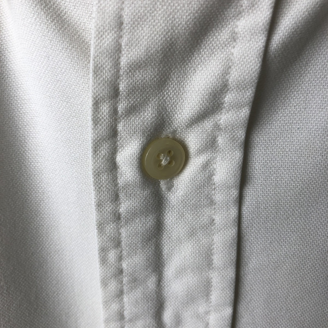 Ralph Lauren YARMOUTH long sleeve button down shirt, men's size L cotton white type Vintage Second Hand