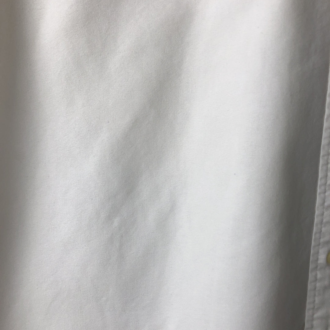 Ralph Lauren YARMOUTH long sleeve button down shirt, men's size L cotton white type Vintage Second Hand