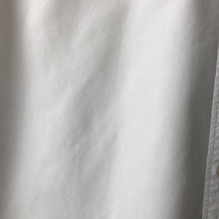 Ralph Lauren YARMOUTH long sleeve button down shirt, men's size L cotton white type Vintage Second Hand