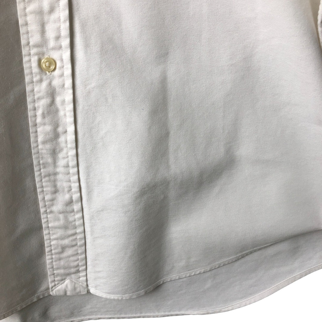 Ralph Lauren YARMOUTH long sleeve button down shirt, men's size L cotton white type Vintage Second Hand