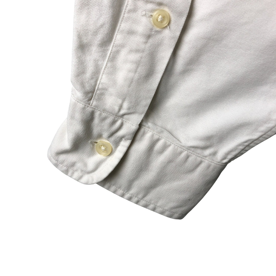 Ralph Lauren YARMOUTH long sleeve button down shirt, men's size L cotton white type Vintage Second Hand
