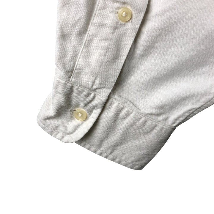 Ralph Lauren YARMOUTH long sleeve button down shirt, men's size L cotton white type Vintage Second Hand