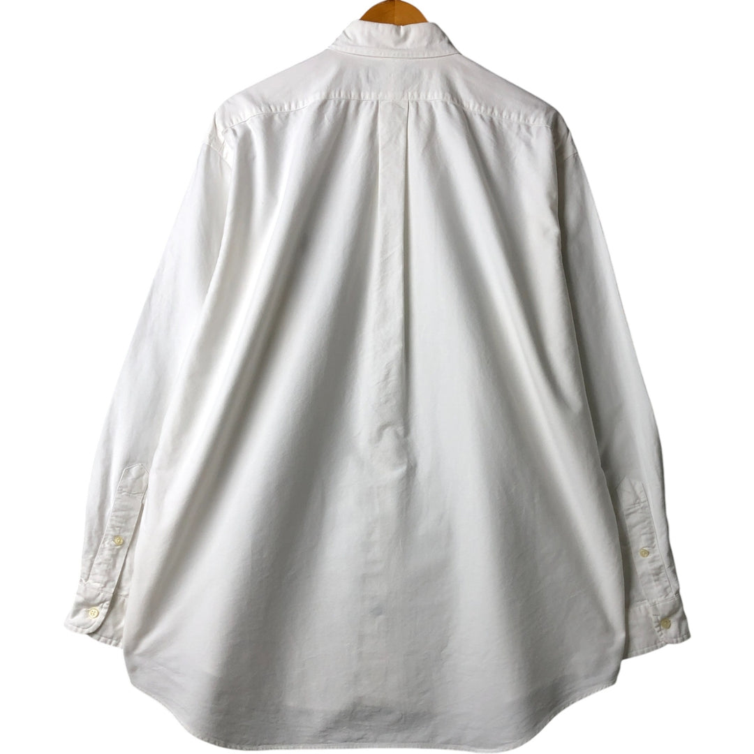 Ralph Lauren BLAKE long sleeve button down shirt, men's size L cotton white type Vintage Second Hand