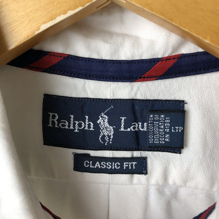Ralph Lauren Classic Fit Long Sleeve Button Down Shirt, Men's Size L cotton white type Vintage Second Hand