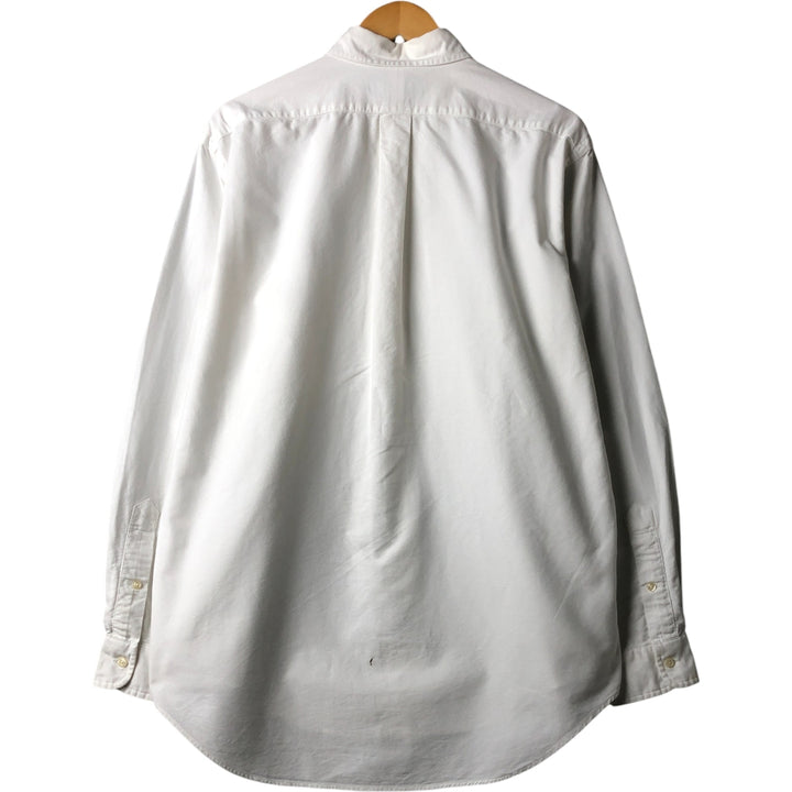 Ralph Lauren YARMOUTH long sleeve button down shirt, men's size M cotton white type Vintage Second Hand