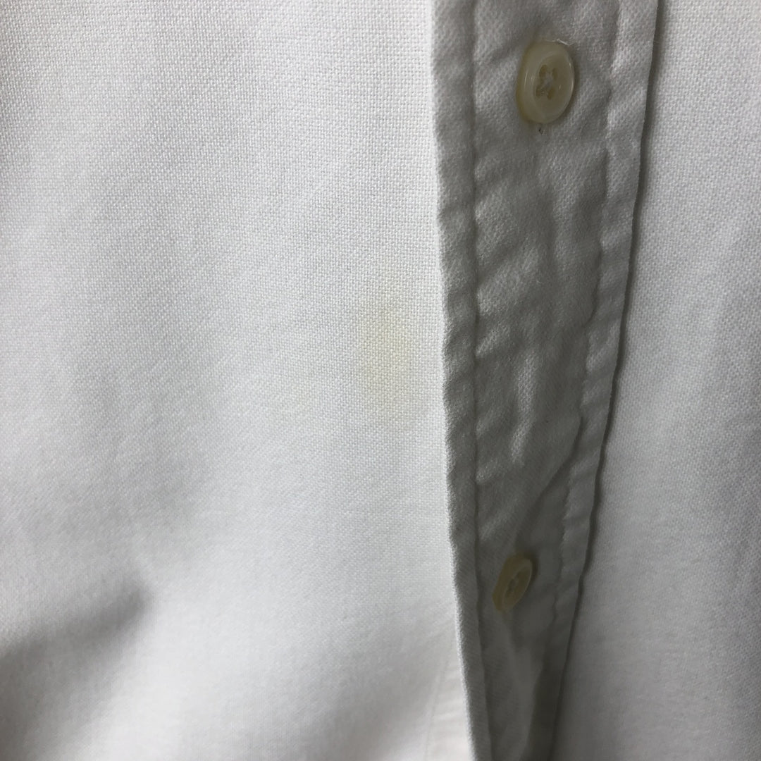 Ralph Lauren YARMOUTH long sleeve button down shirt, men's size M cotton white type Vintage Second Hand