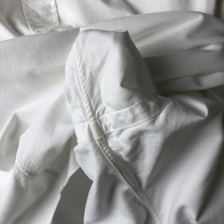 Ralph Lauren YARMOUTH long sleeve button down shirt, men's size M cotton white type Vintage Second Hand