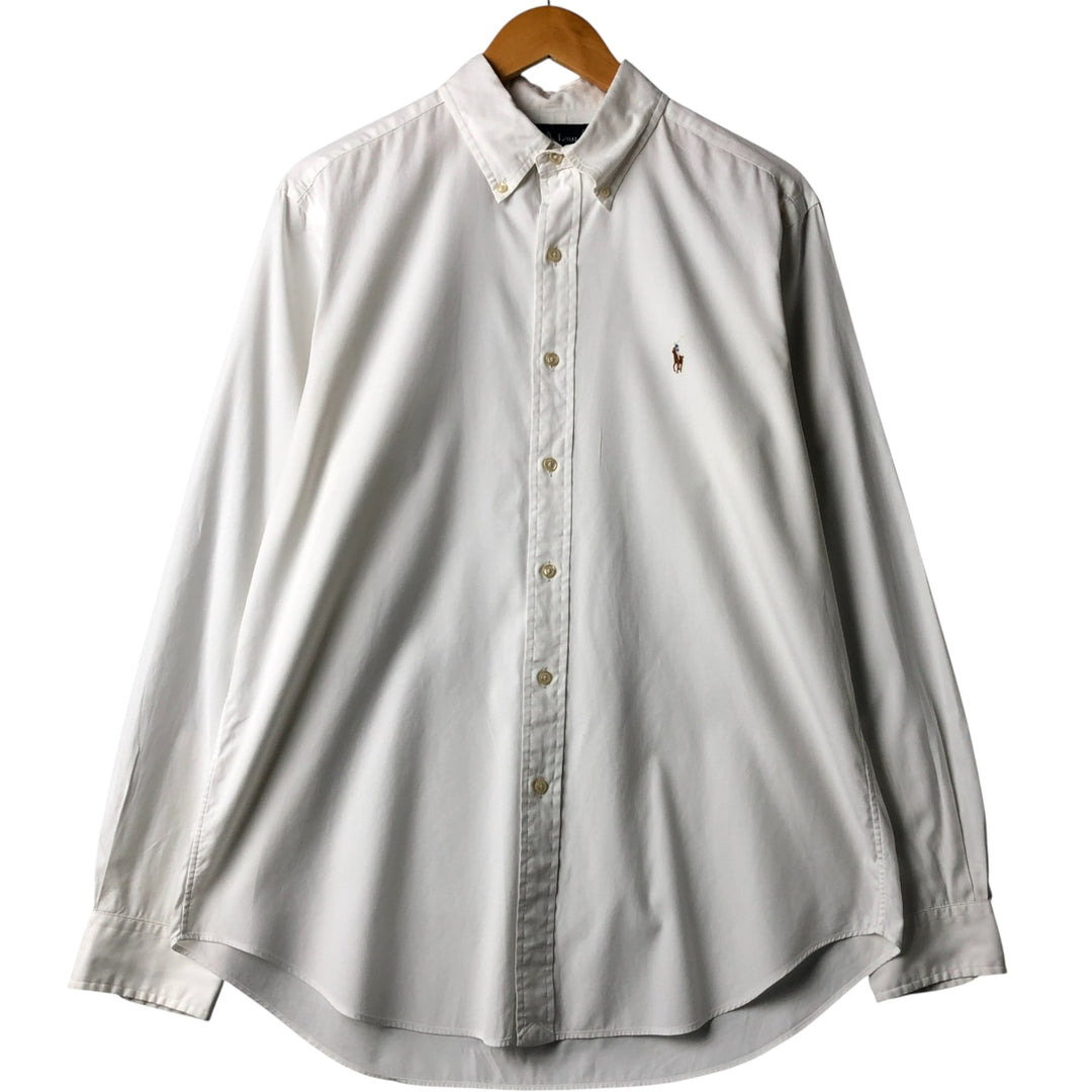 Ralph Lauren Classic Fit Long Sleeve Button Down Shirt, Men's Size L cotton white type Vintage Second Hand