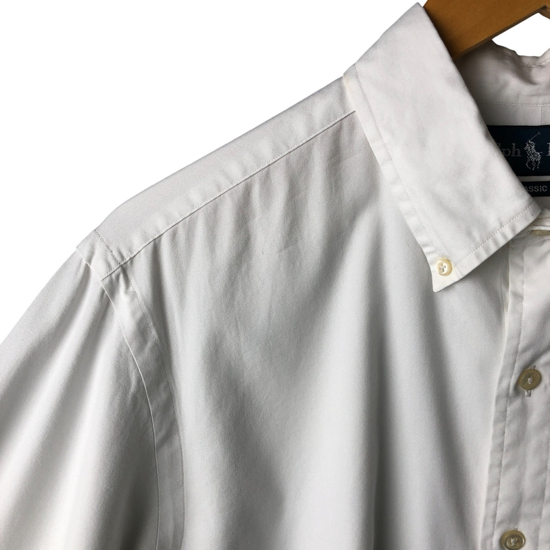 Ralph Lauren Classic Fit Long Sleeve Button Down Shirt, Men's Size L cotton white type Vintage Second Hand