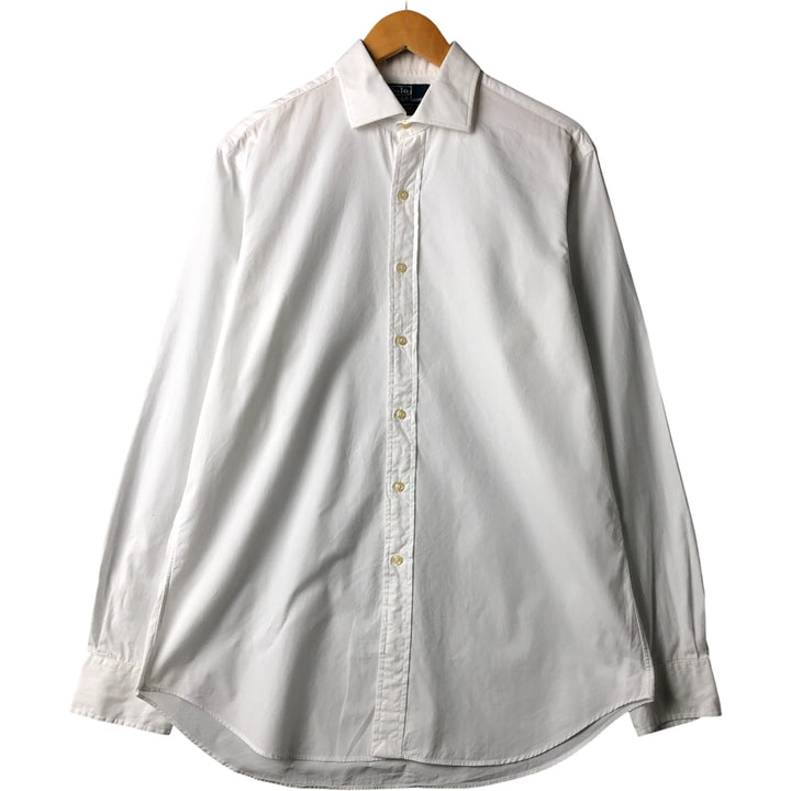 Ralph Lauren REGENT CUSTOM FIT long-sleeved wide-collar button-down shirt, men's size L cotton white type Vintage Second Hand