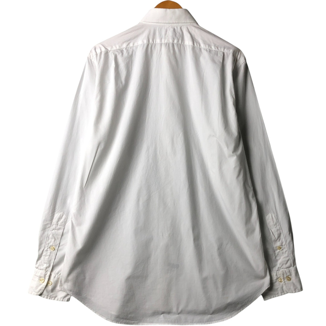 Ralph Lauren REGENT CUSTOM FIT long-sleeved wide-collar button-down shirt, men's size L cotton white type Vintage Second Hand