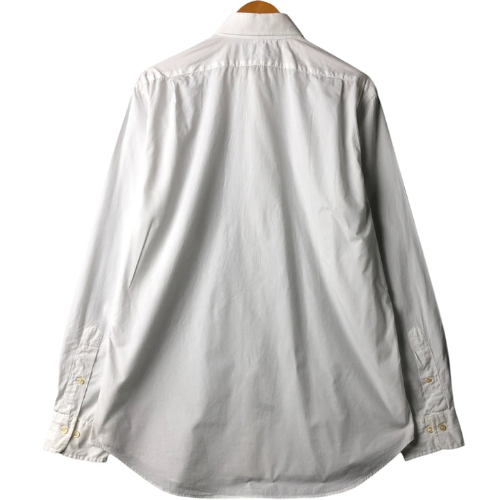 Ralph Lauren REGENT CUSTOM FIT long-sleeved wide-collar button-down shirt, men's size L cotton white type Vintage Second Hand