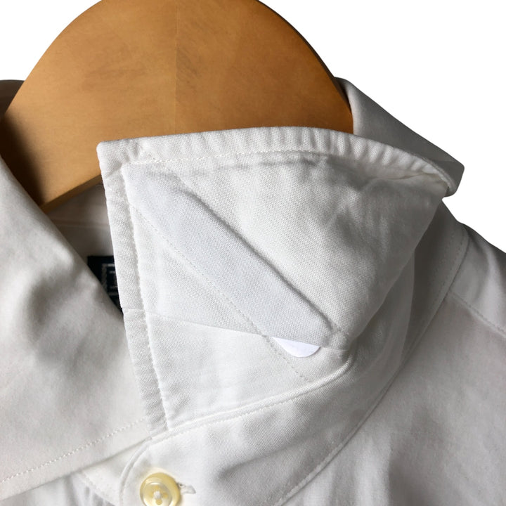 Ralph Lauren REGENT CUSTOM FIT long-sleeved wide-collar button-down shirt, men's size L cotton white type Vintage Second Hand