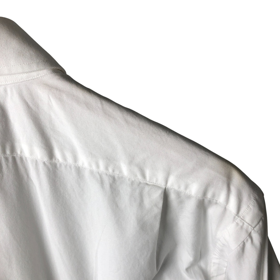 Ralph Lauren REGENT CUSTOM FIT long-sleeved wide-collar button-down shirt, men's size L cotton white type Vintage Second Hand