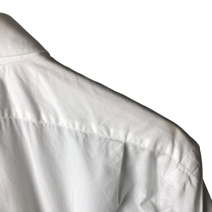 Ralph Lauren REGENT CUSTOM FIT long-sleeved wide-collar button-down shirt, men's size L cotton white type Vintage Second Hand