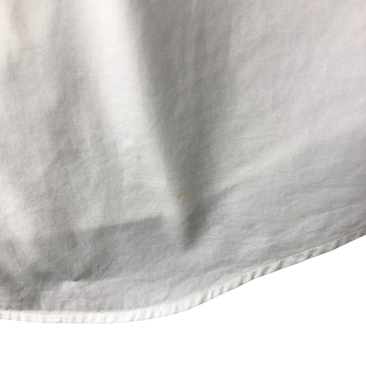 Ralph Lauren REGENT CUSTOM FIT long-sleeved wide-collar button-down shirt, men's size L cotton white type Vintage Second Hand