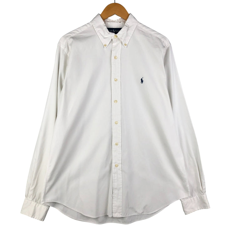 Ralph Lauren Classic Fit Long Sleeve Button Down Shirt, Men's Size L cotton white type Vintage Second Hand