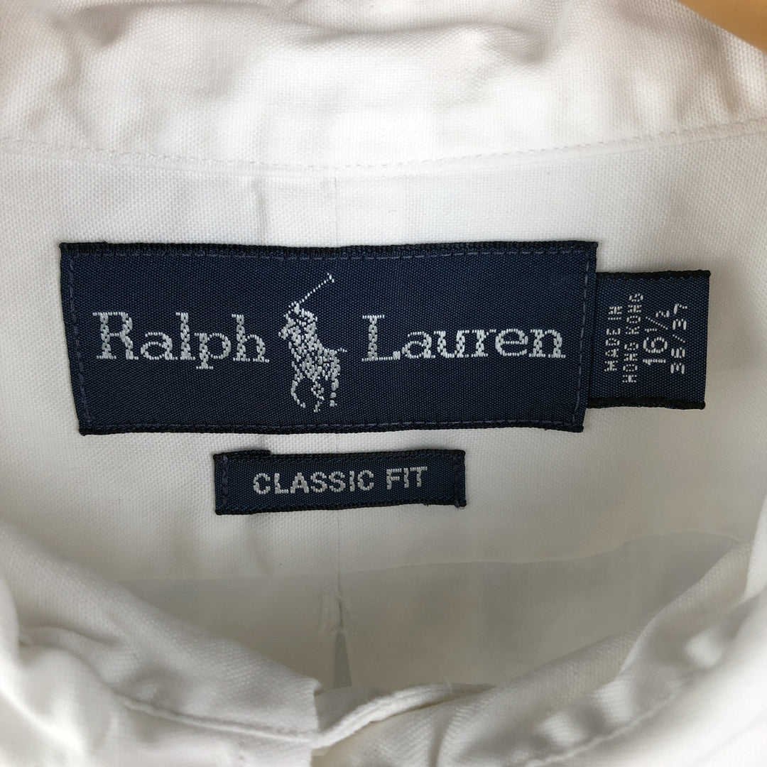 Ralph Lauren Classic Fit Long Sleeve Button Down Shirt, Men's Size L cotton white type Vintage Second Hand