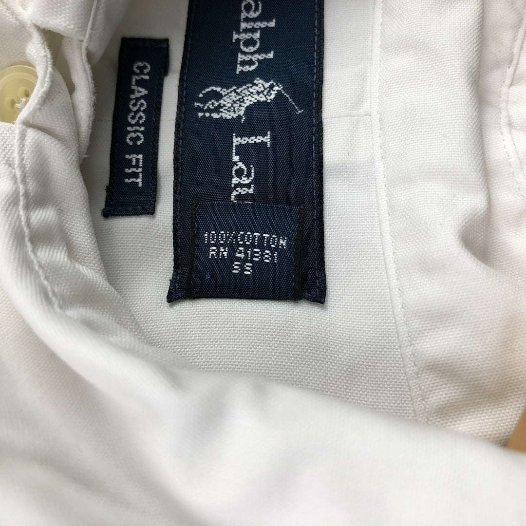 Ralph Lauren Classic Fit Long Sleeve Button Down Shirt, Men's Size L cotton white type Vintage Second Hand
