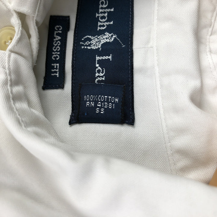 Ralph Lauren Classic Fit Long Sleeve Button Down Shirt, Men's Size L cotton white type Vintage Second Hand