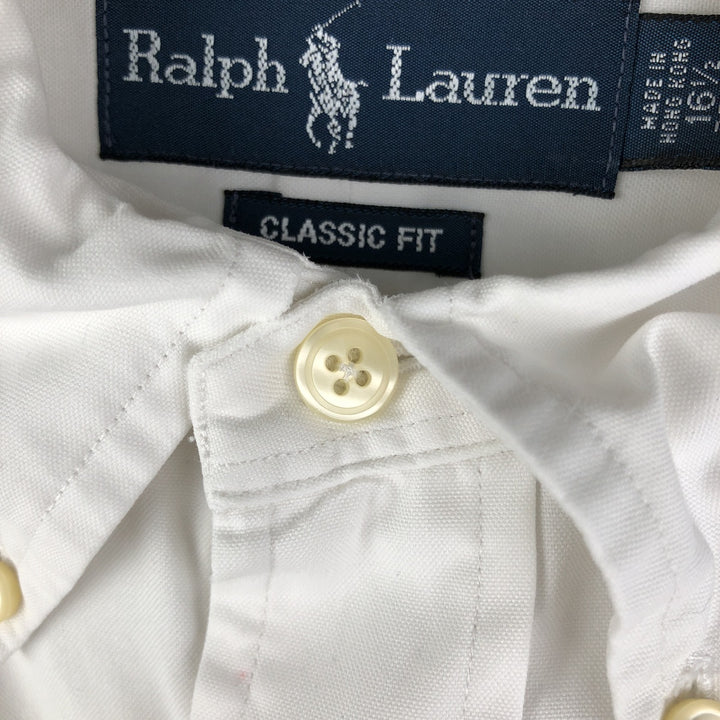 Ralph Lauren Classic Fit Long Sleeve Button Down Shirt, Men's Size L cotton white type Vintage Second Hand