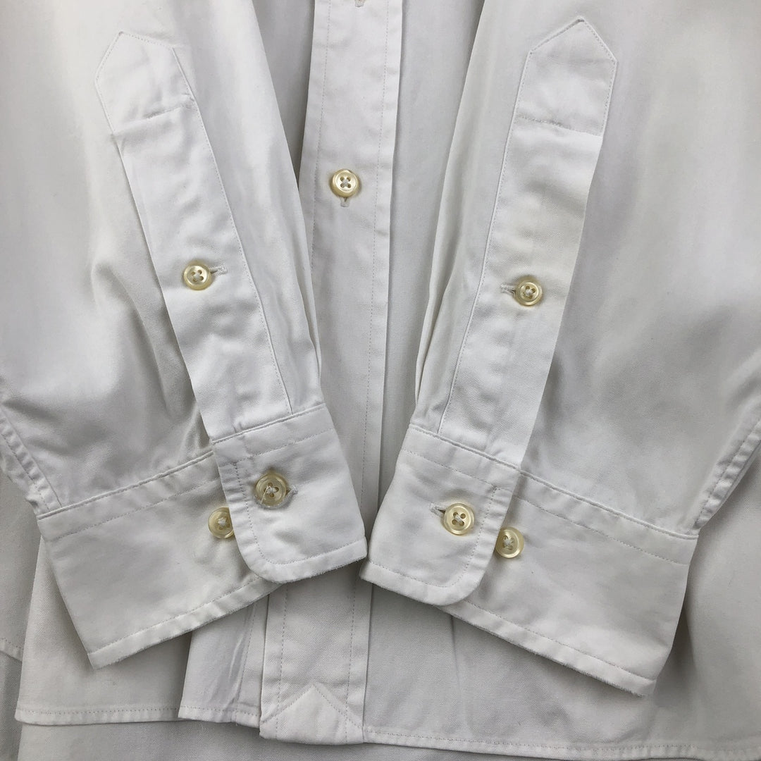 Ralph Lauren Classic Fit Long Sleeve Button Down Shirt, Men's Size L cotton white type Vintage Second Hand
