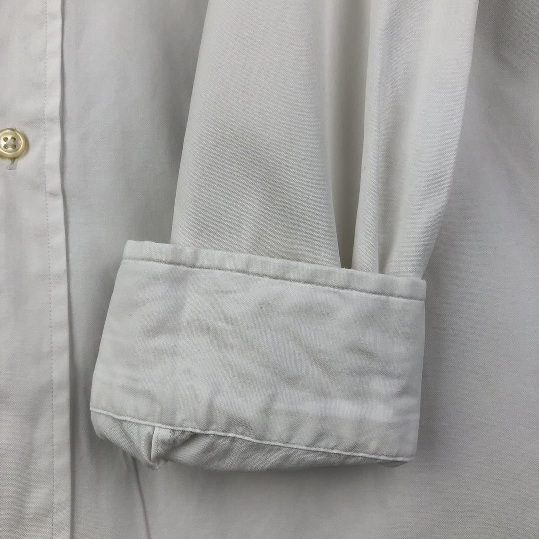 Ralph Lauren Classic Fit Long Sleeve Button Down Shirt, Men's Size L cotton white type Vintage Second Hand