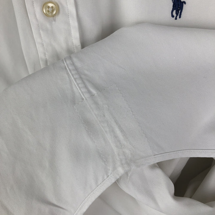 Ralph Lauren Classic Fit Long Sleeve Button Down Shirt, Men's Size L cotton white type Vintage Second Hand