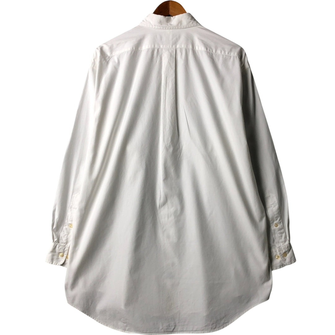 Ralph Lauren YARMOUTH long sleeve button down shirt, men's size L cotton white type Vintage Second Hand