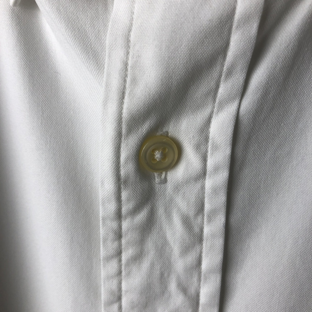 Ralph Lauren YARMOUTH long sleeve button down shirt, men's size L cotton white type Vintage Second Hand
