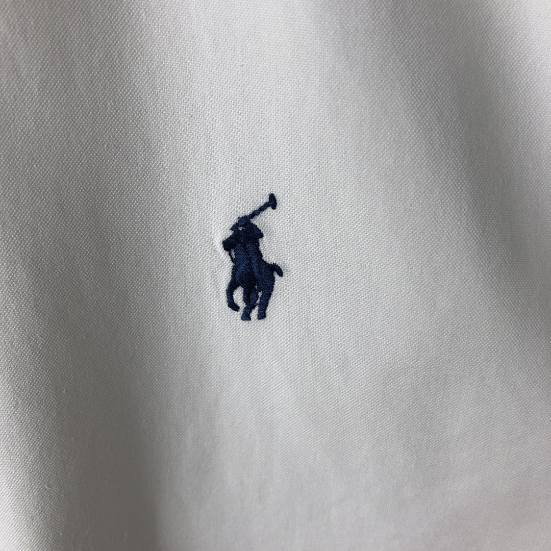 Ralph Lauren YARMOUTH long sleeve button down shirt, men's size L cotton white type Vintage Second Hand