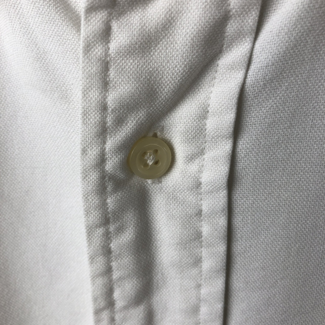 Ralph Lauren YARMOUTH long sleeve button down shirt, men's size L cotton white type Vintage Second Hand