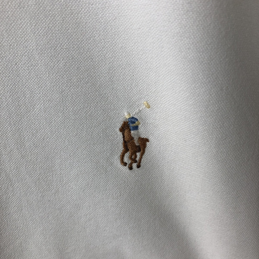 Ralph Lauren YARMOUTH long sleeve button down shirt, men's size L cotton white type Vintage Second Hand