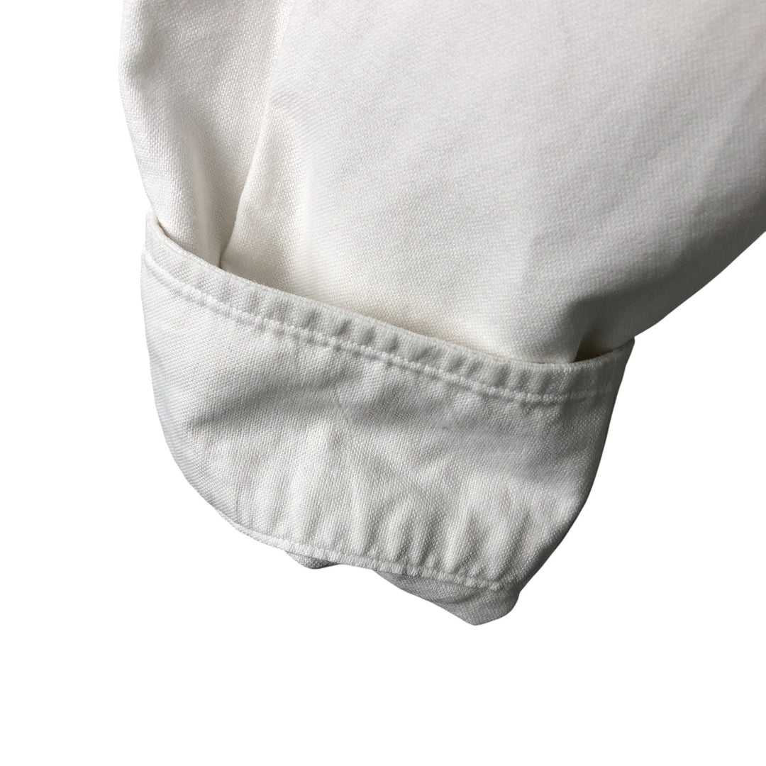 Ralph Lauren YARMOUTH long sleeve button down shirt, men's size L cotton white type Vintage Second Hand