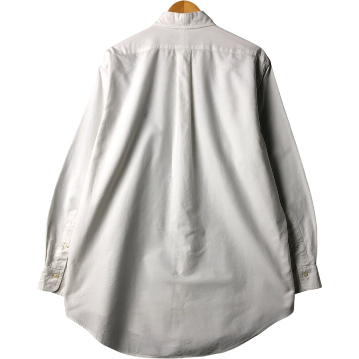 Ralph Lauren long sleeve button down shirt, men's size L cotton white type Vintage Second Hand